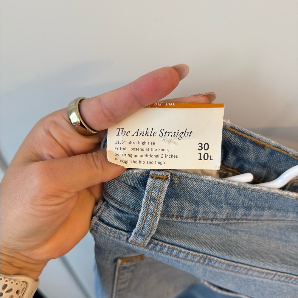 Abercrombie & Fitch Curve Love Ultra High Rise Ankle Straight Jean - Picture 4 of 12